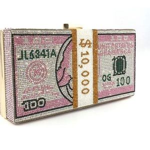 Money Clutch Rhinestone Purse